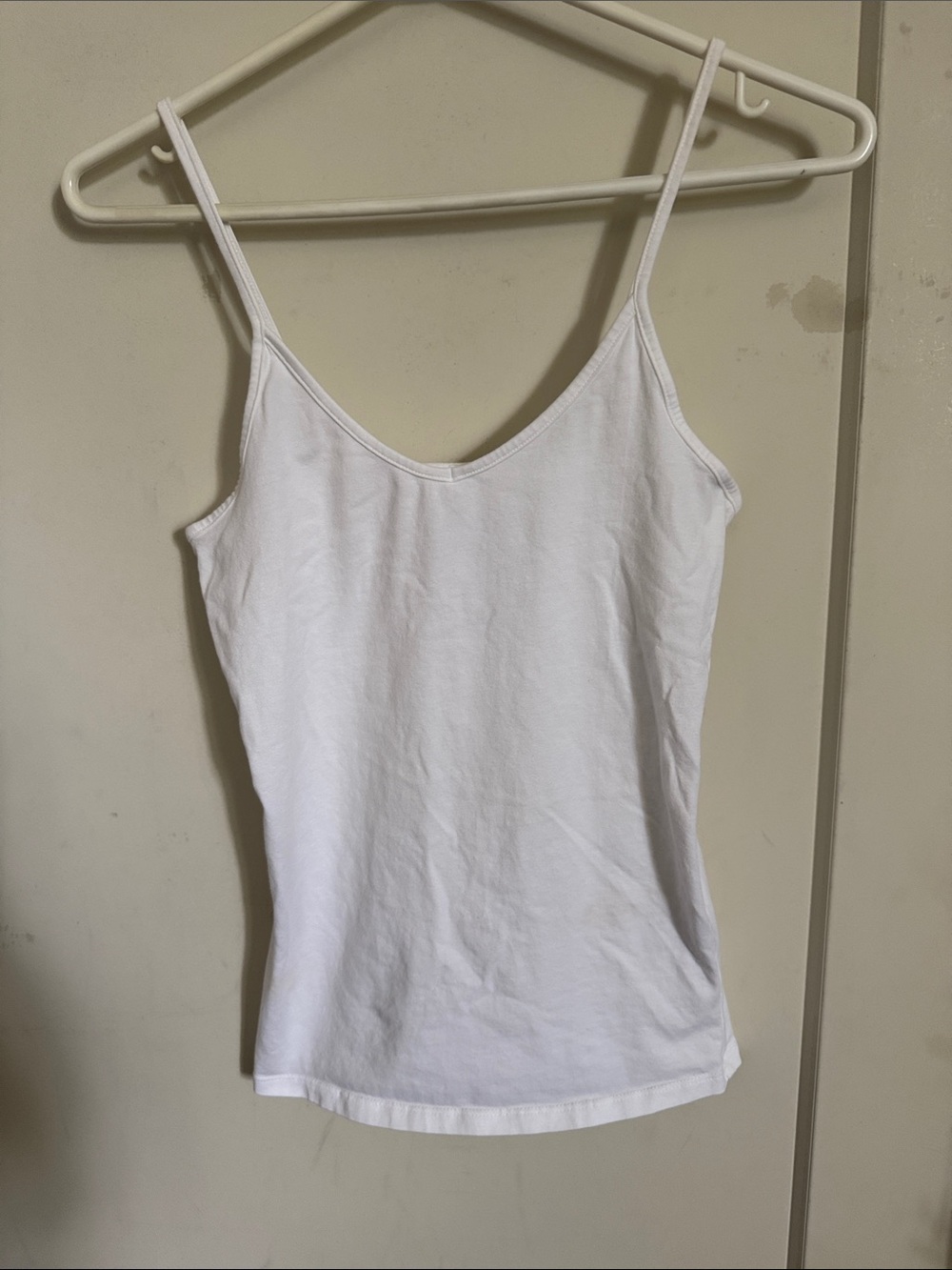 C&A Clockhouse Basics Classic White Spaghetti-Strap Camisole M